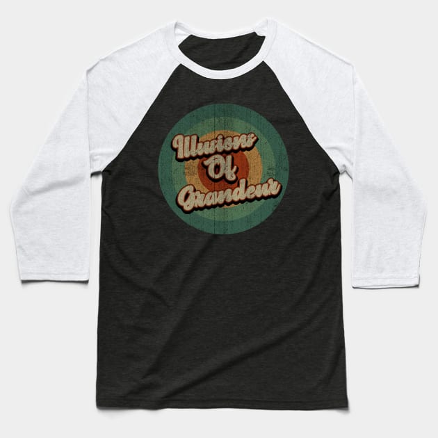 Circle Retro Vintage Illusions Of Grandeur Baseball T-Shirt by Jokowow